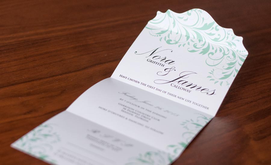 formal all in one wedding invite